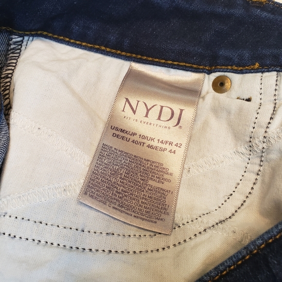 NYDJ Marilyn Straight Leg Blue Jeans 10 - Picture 9 of 10